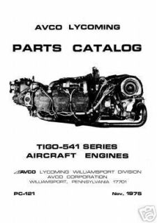 Lycoming Parts Catalog PC 121 1 Tigo 541 Series
