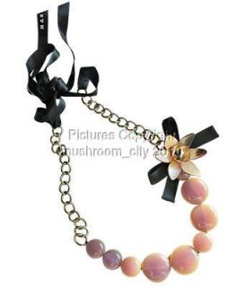 Romantic Marni Acrylic Round Pendants Flower Necklace