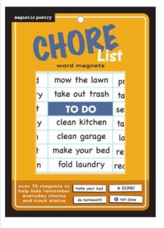 Magnetic Poetry® Refrigerator Chore List Word Magnets 3306