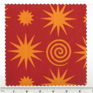 Starry Night Red Orange Janes Magic Forest Sew Fabric