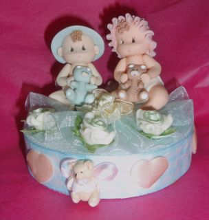 Baby Shower Twins Topper Diaper Cake Cupcakes Centerpiece Hospital