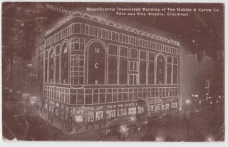 1914 CINCINNATI Ohio Postcard MABLEY & CAREW Co Store Hamilton County