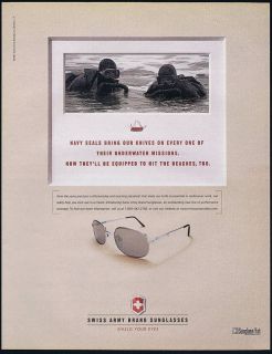 1997 Swiss Army Sunglasses U s Navy Seals Print Ad