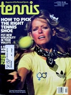 Farrah Fawcett Majors Tennis Magazine 1977 RARE Charlies Angels Pinup