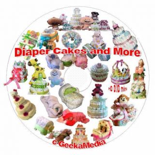 How to Make A Diaper Cake and Baby Shower Crafts Book Video Tutorials