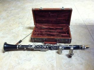 Vintage Clarinet and Case with Key
