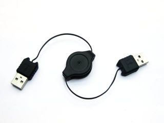 USB A Male to Male M M extension charge retractable Cable 80cm FREE