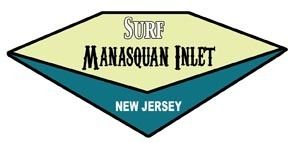 Manasquan Inlet NJ Vintage Style Surf Travel Decal