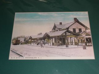 Railroad Station Print Manasquan New Jersey Early 1900S