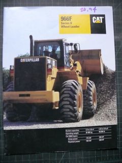 Cat Caterpillar 966F Loader Sales Brochure Manual Shop