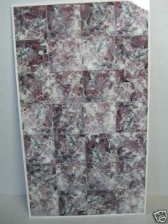 Dollhouse Gleaming Faux Marble Flooring 34727 Mauve