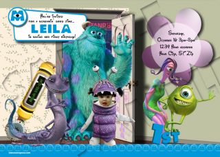 Monsters Inc Birthday Party Invitation Make Your Child Boo
