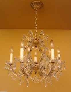Vintage Lighting antique Maria Theresa style crystal chandelier Large