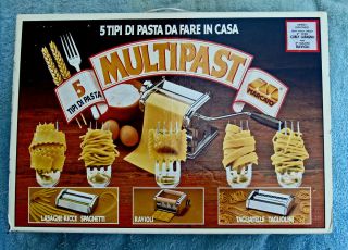 Atlas Marcato 150 Deluxe Pasta Maker Set Multipast w Attachments New