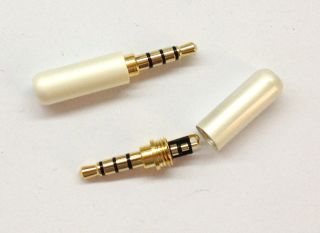5mm 4 Pole Male Repair headphone Jack Plug Metal Audio Soldering