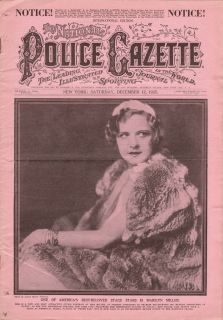 1925 Police Gazette December 12 Marilyn Miller Rudolph Valentino