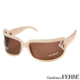 Brand New Genuine Gianfranco Ferre Unusual Sunglasses Ecru Frame Brown