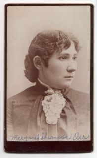 Genealogy 1870s IDd CDV Seamstress Margaret Shoemaker Orr, Dubuque