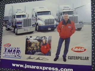 Mark Martin J Mar Trucking Postcard