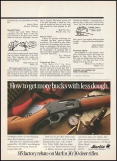 Marlin 30 30 Deer Rifle 1983 Bot Print Ad