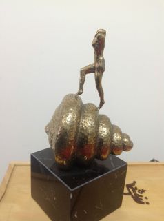 Salvador Dali Hommage to Marcel Duchamp Bronze Sculpture Limited