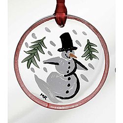 Kosta Boda Snowman Annual Christmas Ornament Martti Rytkonen