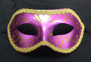 Purple Masquerade Costume Fancy Dress Party Eye Mask