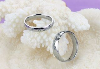 Classic Titanium Matching Ring Couple Promising Pair Wedding Bands