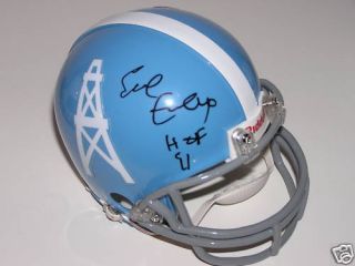 Earl Campbell Autographed Houston Oilers Mini Helmet