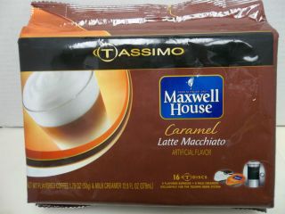 Tassimo Maxwell House Caramel Latte Macchiato 16 T Discs New Unopened