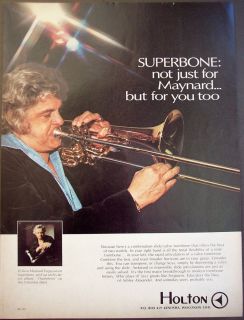 1975 Holton Trombone Maynard Ferguson Vintage Music Ad