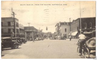 Marysville Ohio s Main Street 1935 Cars Postcard