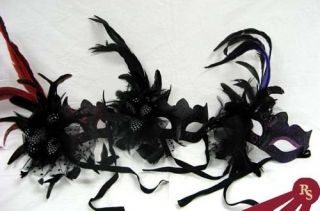 Masquerade Party Mask Fancy Feathers Costume Masks