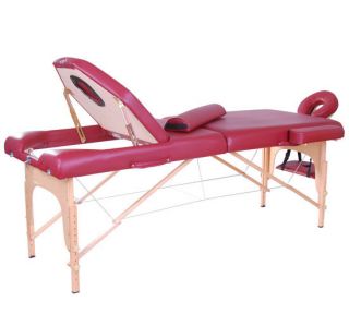 Rose Portable 3 Fold Reiki Massage Table Spa Salon w Carry Case Pillow