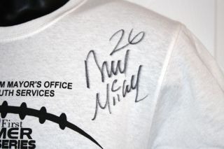 Deuce McAllister *New Orleans Saints* Autographed T Shirt   Never Worn