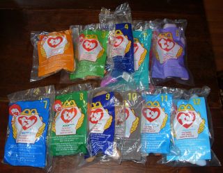 NIP 1998 McDonalds Collectible Happy Meal Toys Lot of 11 Ty Teenie