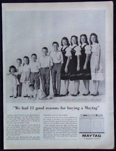Magazine Print Ad Maytag Washer Dryer Lennon Sisters
