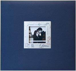 Travel Words Frame 12x12 MBI Scrapbook Album Navy Blue
