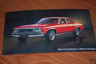 1978 Chevy Nova Custom Dealer Promo Postcard 78
