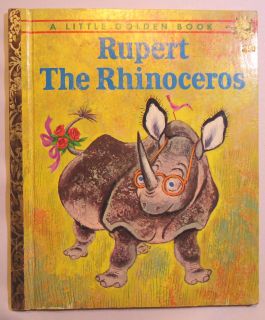 Rupert The Rhinoceros Little Golden Book Memling Gergely 1960 G