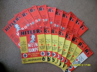 MEIN KAMPF Adolf Hitler WWII illustrated War Propaganda All 18 parts