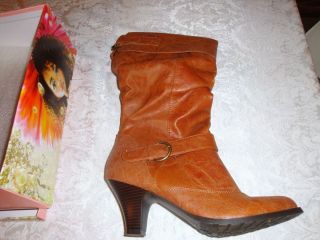 Medina Fashion Dress Boot Cognac Size 10 M New