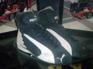 VITOR MEIRA RACE USED PUMA RACING SHOES BOOTS RAHAL LETTERMAN INDY 500