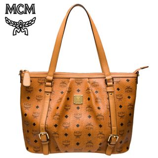 MCM Cognac Vistos Vintage Shopper Handbag Medium New