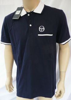 Sergio Tacchini Mens Ernshaw Polo T Shirt Navy White Size s M L XL
