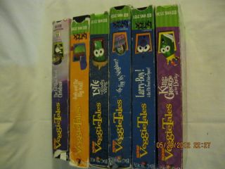 Lot of 6 VeggieTales VHS Tapes