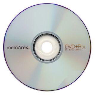 MEMOREX DVD R DL D9 Dual Double Layer 8 5GB 8X Disc with Paper Sleeves