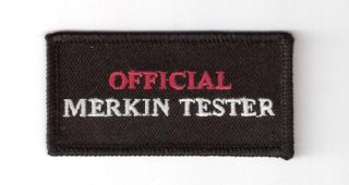 Official Merkin Tester Wig Funny Iron on Patch