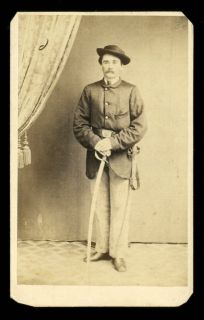 Vintage Civil War Soldier CDV Photograph 1860s Mechanicsburg PA