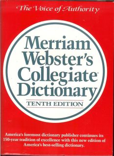 Merriam Webster’s Collegiate Dictionary 10th Edition HB